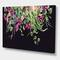 Designart - Floral Tropical Leaves Om Black - Farmhouse Canvas Wall Art Print